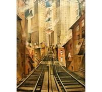 Nevinson Soul Soulless City New York Abstract Painting Art Print Canvas Premium Wall Decor Poster Mural