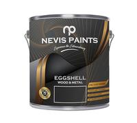 NEVIS PAINTS - Quick Dry Black Eggshell Matt Finish Paint - Perfect For Wood And Metal - 40m2 per liter coverage (2.5 Liters) (BLACK)