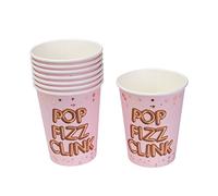 Neviti 773505 Glitz and Glamour Pop Fizz Clink Paper Cups, Pink/Rose Gold, 1 Count (Pack of 1)