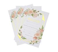 Neviti 775103 Geo Floral Day Invitations-10 Pack Wedding Invitations, Pink/Peach/Gold, 22.5 x 16 x 0.2