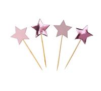 Neviti 775387 Little Star Pink-Cupcake Picks-20 Pack Cake Picks, 7 x 2.5 x 6.5