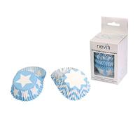 Neviti 775530 Little Star Blue Cases-100 Pack Cupcake Cases, 10.5 x 7 x 2.7