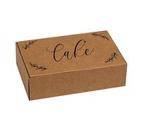 Neviti 775721 Hearts & Krafts-Cake Box-10 Pack, Brown Kraft, 10 x 6.2 x 2.5