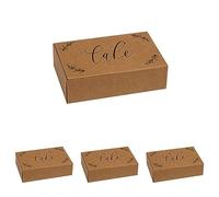 Neviti 775721 Hearts & Krafts-Cake Box-40 Pack, Brown Kraft, 10 x 6.2 x 2.5