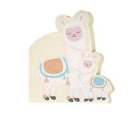 Neviti 776292 Llama Love Napkin-16 Pack Paper Napkin, Pastel Multi, 15.5 x 13.5 x 0.1