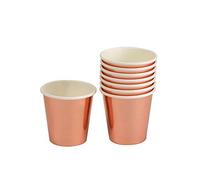 Neviti 776414 Rose Gold Foil Mini Cup/Shot Glass-8 Pack Paper, 8 Count (Pack of 1)