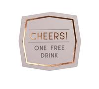 Neviti - Geo Blush - Drinks Tokens, Pack of 25