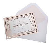 Neviti - Geo Blush - Evening Invites with Envelopes, Pack of 10
