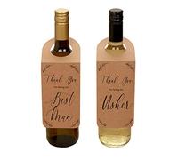 Neviti Hearts & Krafts Bottle Tags - Best Man/Usher - 3 Pack