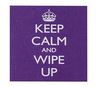 Neviti Keep Calm & Wipe Up Paper Napkins - Purple - Pack of 16