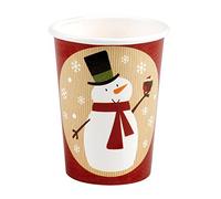 Neviti Let It Snow Snowman Cups, Multi-Colour, Pack of 8