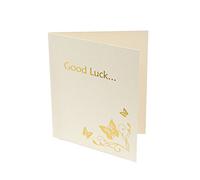 Neviti Lottery Ticket Holder - Wedding Favour Idea - Butterfly Design, Ivory/Gold - Pack of 10