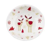 Neviti Rocking Rudolf-Bowls-8 Pack, Wood, Multi/Colour, 18 x 18 x 4 cm