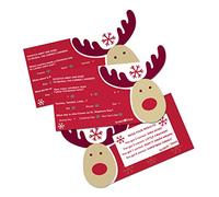 Neviti Rocking Rudolf-Scratch Trivia-10 Pack, Wood, Multi-Colour, 9 x 0.1 x 7.3 cm