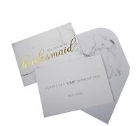 Neviti - Scripted Marble - Bridesmaid Cards with Envelopes, Pack of 3, 14.5 x 0.1 x 10.5 cm