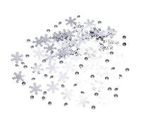 Neviti Shimmering Snowflake-Confetti & Diamonds-28g Pack, Wood, Silver, 1.5 x 1.5 x 0.1 cm