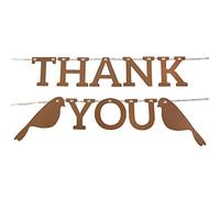 Neviti To Have And To Hold Thank You Bunting, Paper, Gold, 7.6 x 8 x 0.1 cm