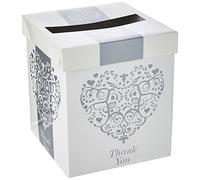 Neviti Vintage Romance Post Box, Paper, Silver, 21 x 21 x 25 cm