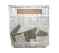 Nevkha Dog Proof Letter Box Catcher 52x51cm - Mail Catcher for UPVC & Composite Doors, Draught Excluder Letterbox Bag, No Screws Required, Strong Adhesive (White Transparent)