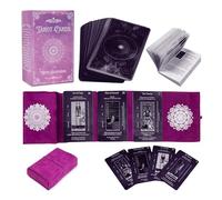 Nevkha Tarot Cards with Guidebook with Meanings on Them | Tarot Wrap Pouch with Placements | Purple & Pink Designs | Perfect for Beginners & Experienced Practitioners | Mystic Divination Set (Purple)