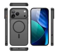 Nevox StyleShell INVISIO for iPhone 17 Pro 6.3" - Compatible with MagSafe - Magnetic Case - Shock Absorbing - Scratch Resistant - Raised Camera & Screen Protector - Black