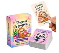 NevPuose Affirmation Cards for Kids | 48-Piece Daily Motivational Cute,Animal Affirmation Cards for Teens - for Children Students Boys Girls Home School Travel Party