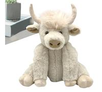 NevPuose Brown Cow Plush Toy - Cute Cattle Doll, Shaggy Bed Decor | Realistic Barn Animal for Bedroom, Cozy Cabin, Gentle Sofa Display, Nursery Prop, Nature-Inspired Cuddly Figure, Relaxation Pal