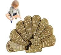 NevPuose Doll House Miniature Furniture, 1:12 Gold Miniature Scale Fire Screen Guard, Doll House Decoration Accessories, Vintage Home Interior Ornament For Living Room, Bedroom, Fireplace