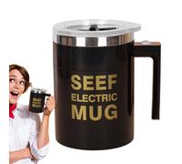 NevPuose Electric Stirring - 400ml Stainless Steel Self Mixing Cup with Lid | Portable Auto for Milk Tea Hot Chocolate Matcha Drinks, Battery Operated Travel for Home Office Kitchen, Automat