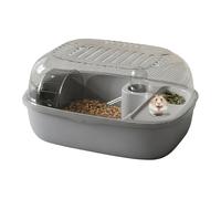 NevPuose Hamster Habitat Cage - Clear Small Animal Activity Center with Exercise Wheel | Hamster Tank Cage Accessories - for Indoor Home Outdoor Travel Apartment