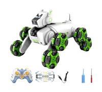 NevPuose Robotic Dog - Portable 8WD Smart Pet Toy, Electronic Interactive Animal, Remote Control Robot | for Kids Adults Entertainment, Indoor Outdoor Play, Climbing Obstacles Floor Carpet Use