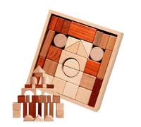 NevPuose Wooden Building Blocks - Educational Learning Toy For Kids - Toddler Wooden Building Blocks - for Classroom Play Boys Girls Kindergarten
