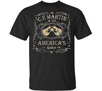 nevr kuler Vintage Guitar Guitarist C.f Martin & Co. America Short Sleeve Tee T-Shirt Black M
