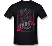 nevr The Hunt T Shirt Popular Men's Short Sleeve Men White Bloodborne ARPG Games Printed Tshirt Large Tshirts Cotton Tops Black XXL