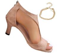 Nevriz Orthopedic High Heels for Women, Dress Shoes for Women 2024, Dressy Casual Orthotic Leather Pump Shoes, Beach Boho Sandals Outdoor Shoes (G,38)