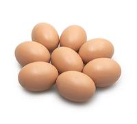 NEVRY 8 Pack Wooden Eggs - Promote Hen Laying - Imitation Lifelike Fake Agricultural Chicken Nest Eggs