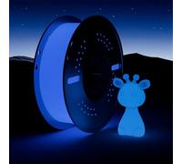 NevsBye PLA Plus Glow 3D Filament 1.75mm - 300% Brighter & Longer Glow - 1.1kg Vacuum Sealed w/Desiccant - Superior Layer Adhesion for DIY Decor & Gifts (Blue)