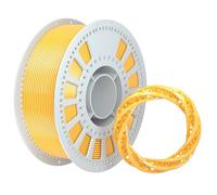 NevsBye Silk PLA 3D Printer Filament 1.75mm - Premium Metallic Shine, Glossy Finish & Clog-Free, Dimensional Accuracy ±0.02mm, 1.1KG Spool (2.4LBS) for Artistic Models & Cosplay (Gold)