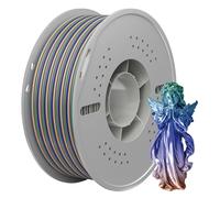 NevsBye Tri-Color Silk PLA Filament 1.75mm, Shiny Three-Tone Gradient 3D Printing Material, 1KG Spool, Easy to Print with Vibrant Metallic Sheen (Blue&Green&Orange)