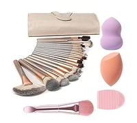 NEVSETPO Makeup Brushes, Quality Make Up Brushes 28Pcs Makeup Brushes Set Professional & Beginner Make-up Sets & Case, Brushes & Sponges,Travel-Friendly Roll-up Beauty Gift Sets for Women, Girlfriend