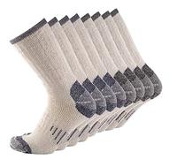 NEVSNEV Merino Wool Men Crew Socks Warm Socks Athletic Socks for Men, Suitable for Hiking,Trekking,Camping …, 4 Pairs Blackx2+navyx2, 9-13 UK