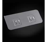 NevStp 10PCS Transparent Hanging Shelf Hooks Wall Storage Rack Fixing Patch Strong Self-Adhesive Snap for Kitchen Bathroom Gadgets,10 Pieces 6X14CM