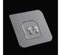 NevStp 10PCS Transparent Hanging Shelf Hooks Wall Storage Rack Fixing Patch Strong Self-Adhesive Snap for Kitchen Bathroom Gadgets,10 Pieces 6X6CM