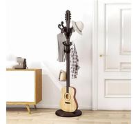 NevStp Cloak Rack Guitar Sfloor-Standing Coat Stand Rack Clothes Rack with Hooks Suitable Living Room Bedroom Dormitory Hanging Hats Bags Hangers Stylish Beautiful Sturdy Durable
