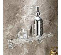 NevStp Corner Shower Caddy Punch-Free Bathroom Shelf Bathroom Toilet Storage Rack Acrylic Glacier Wall Mounted Mirror Front Cosmetic Skin Product Organizer Shelf Multifunctional Kitchen Shelves/Large