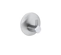 NevStp Stainless Steel Bathroom Hooks Self Adhesive Towel Robe Hook Door Wall Hooks Hanger Coat Hook Rustproof Hook Hanger for Kitchen,Round Silver 002