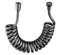 New 1.5/2/3/5M Spring Flexible Retractable Hose for Shower Head Toilet Bidet Pipe Plumbing Bathroom Spiral Flexible Shower Hose(Dark Grey,5M)