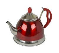NEW 1.5L RED STAINLESS STEEL LIGHTWEIGHT WHISTLING KETTLE CAMPING FISHING CORDLESS | FISHING CAMPING HIKING | COMES WITH INFUSER | NON DRIP WHISTLING SPOUT | 1.5 LITRES CAPACITY | COOL TOUCH HANDLE