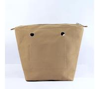New 1 PC Canvas Inner O bag Organizer Insert Zipper Pocket for Obag Classic Mini (Light khaki,Mini)