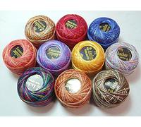 New 10 x Anchor Varigated Pearl Cotton Crochet Threads Balls. J & P Size 8 (85 Meters Each) …